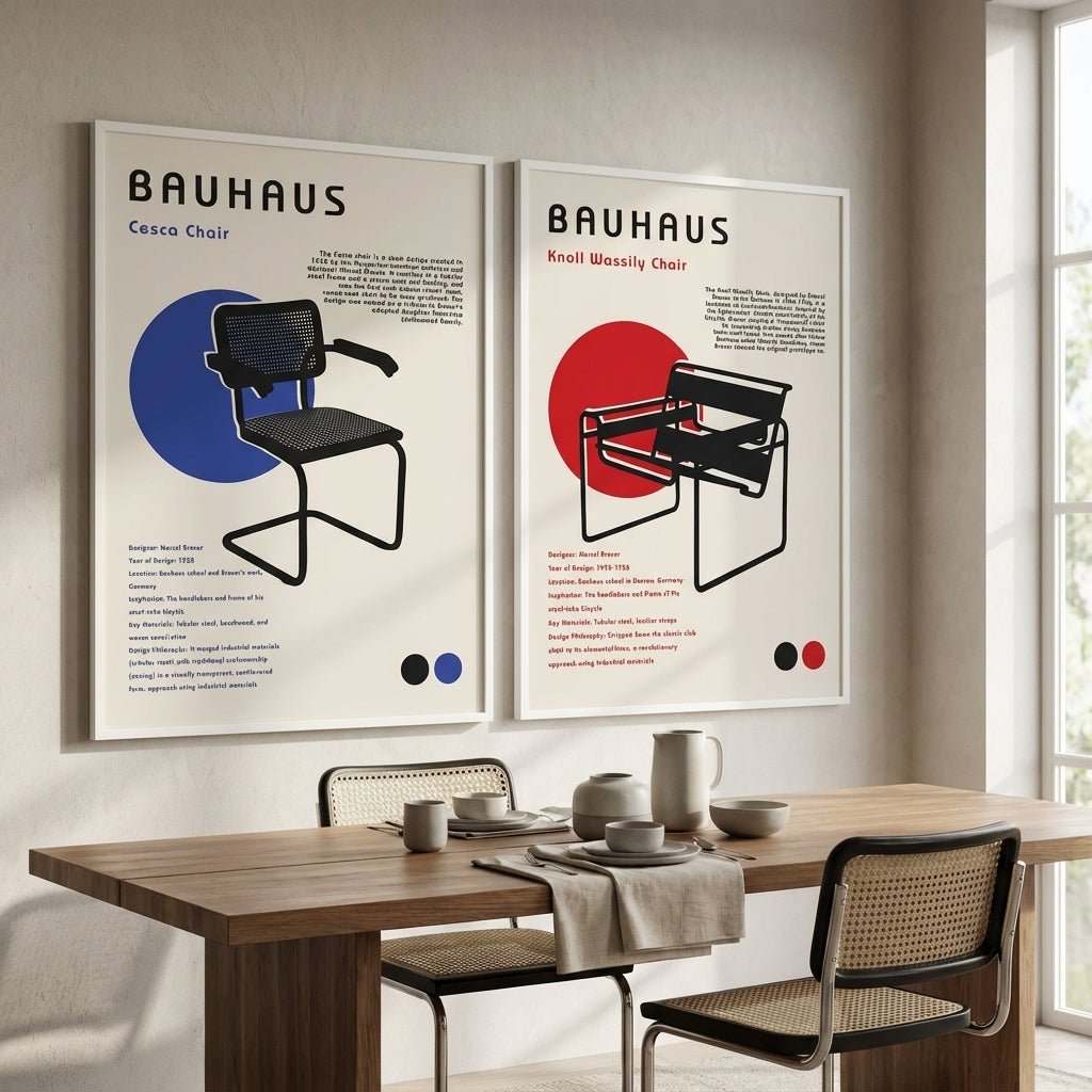 Bauhaus Study of Chairs Duo wall - art - picture - poster