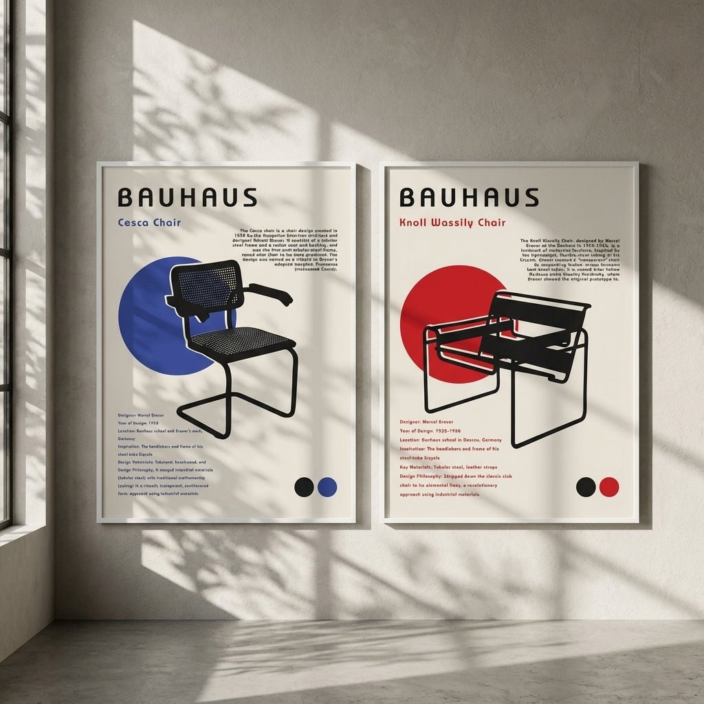 Bauhaus Study of Chairs Duo wall - art - picture - poster