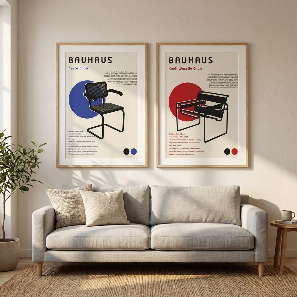 Bauhaus Study of Chairs Duo wall - art - picture - poster