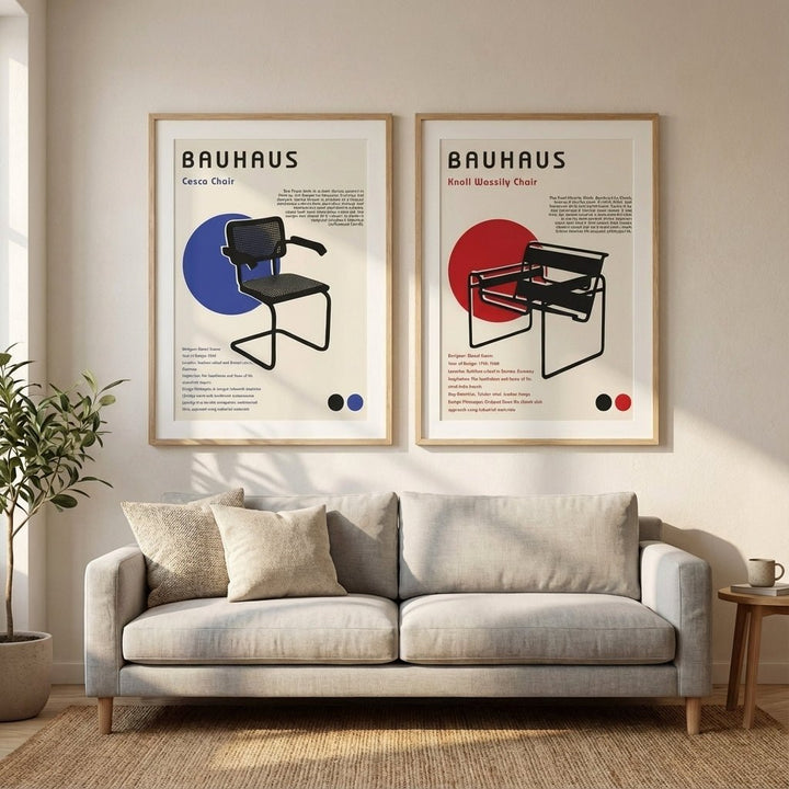 Bauhaus Study of Chairs Duo wall - art - picture - poster