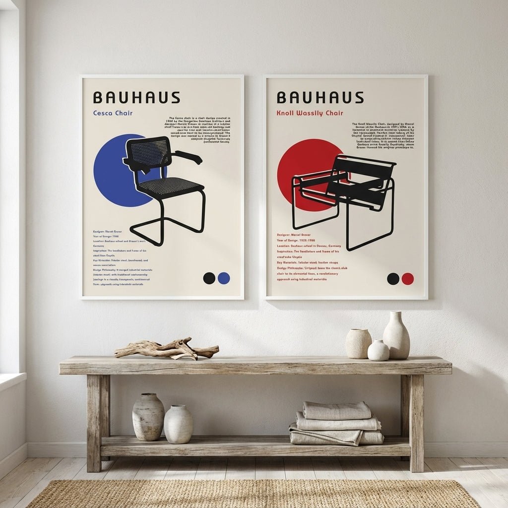 Bauhaus Study of Chairs Duo wall - art - picture - poster