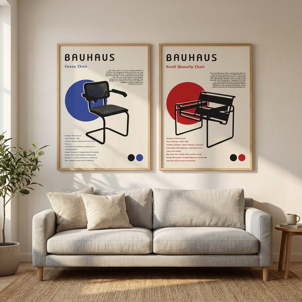 Bauhaus Study of Chairs Duo wall - art - picture - poster