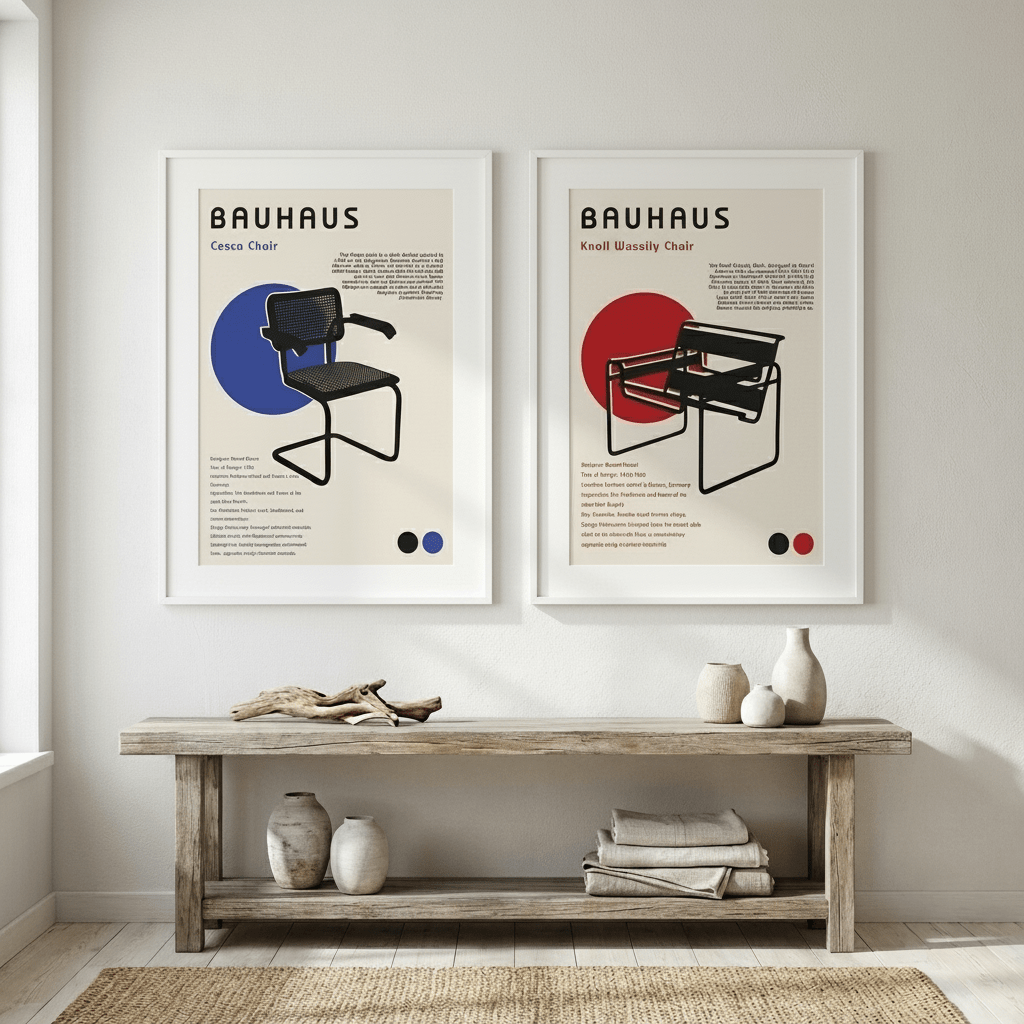 Bauhaus Study of Chairs Duo wall - art - picture - poster