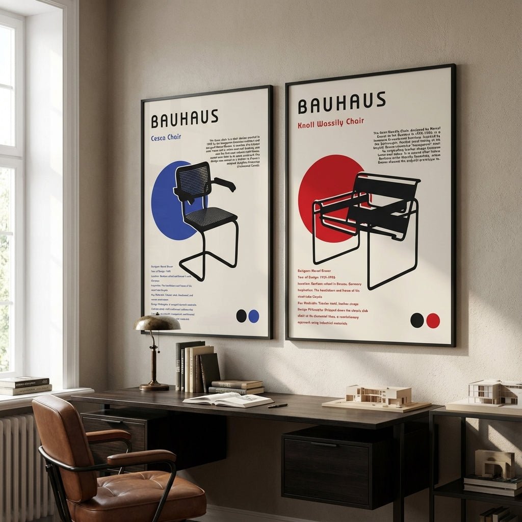 Bauhaus Study of Chairs Duo wall - art - picture - poster