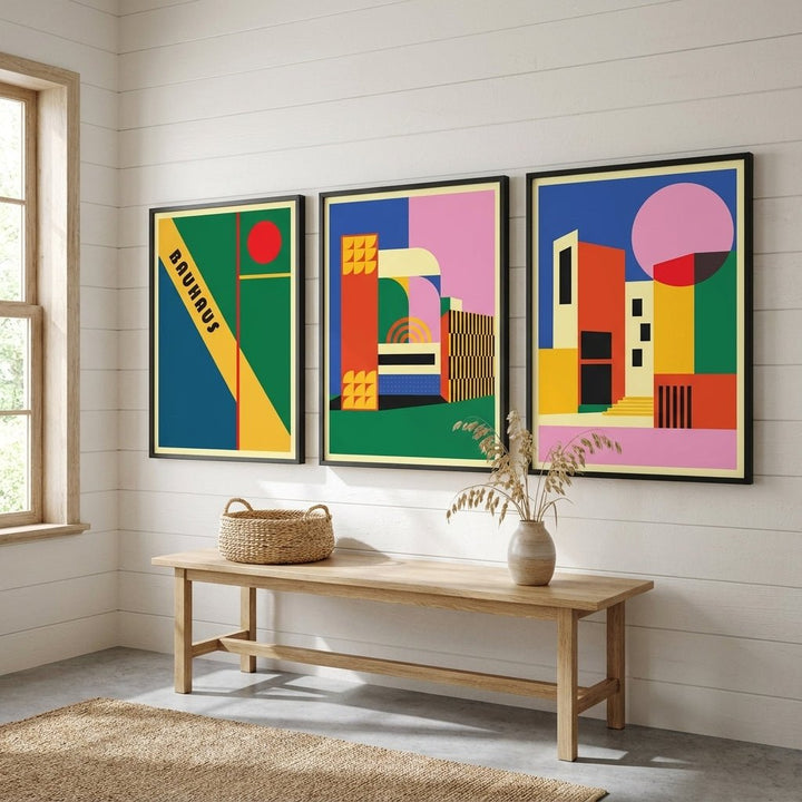 Bauhaus Trio School of Arts Abstract Wall Art wall - art - picture - poster