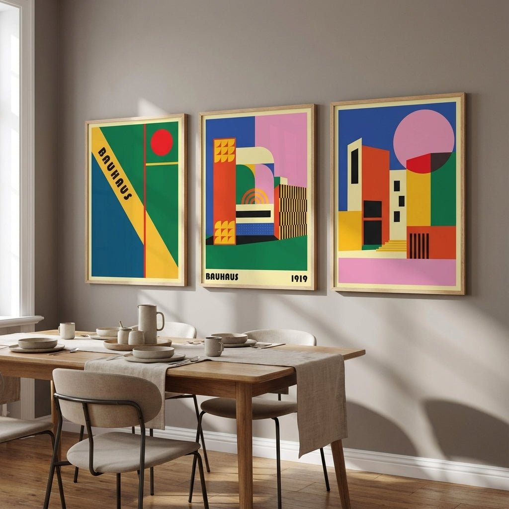 Bauhaus Trio School of Arts Abstract Wall Art wall - art - picture - poster