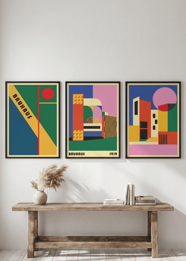 Bauhaus Trio School of Arts Abstract Wall Art