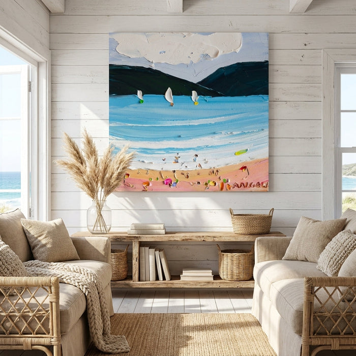 Bayside Bliss By Angela Hawkey | Canvas Square Print