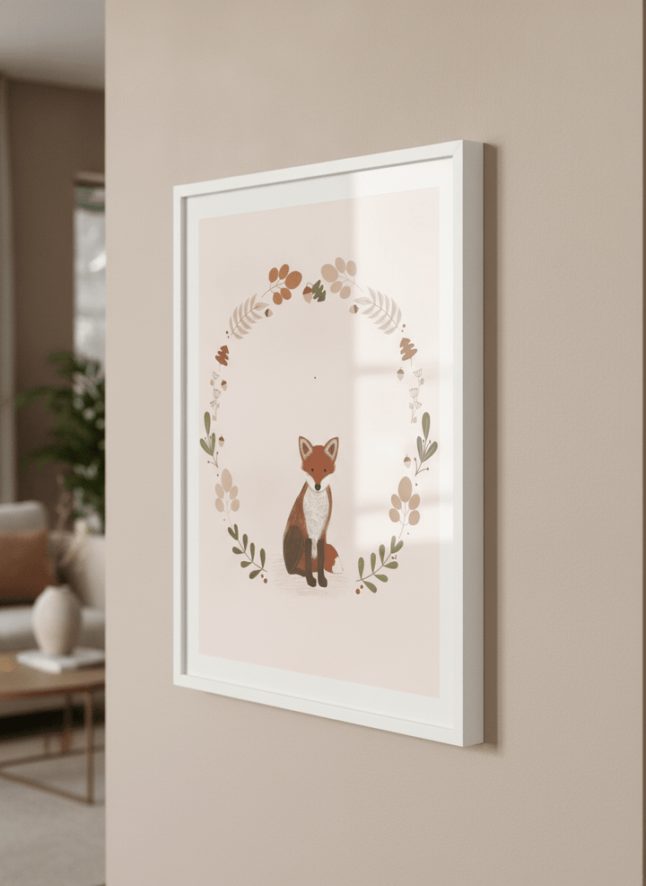 Modern wall art styled above a sofa in a neutral living room