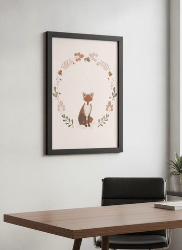 Contemporary wall art featured in a bright modern office workspace