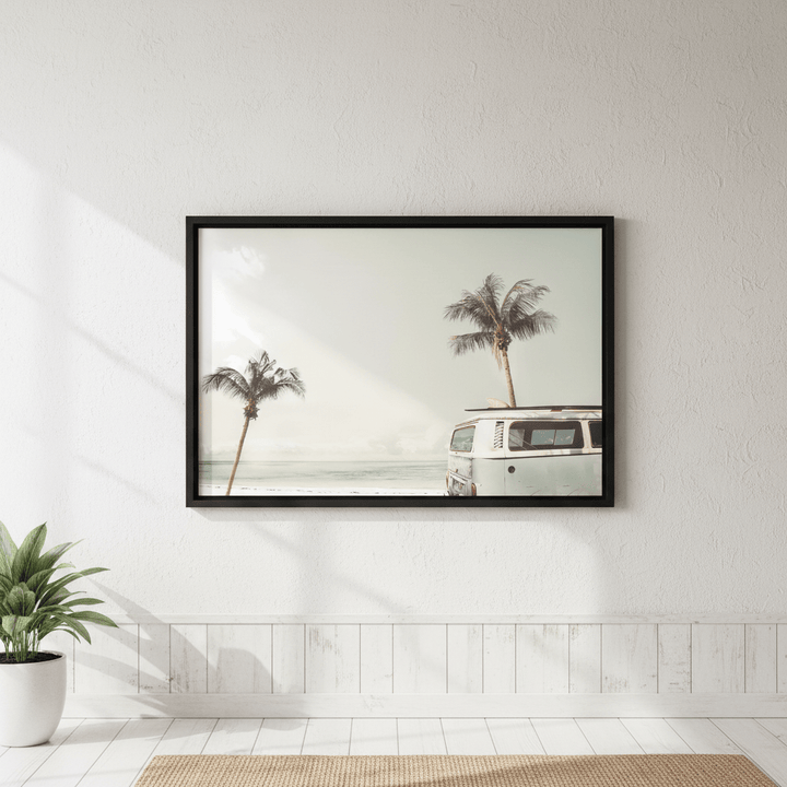Beach Camper Van Landscape Photograph wall - art - picture - poster