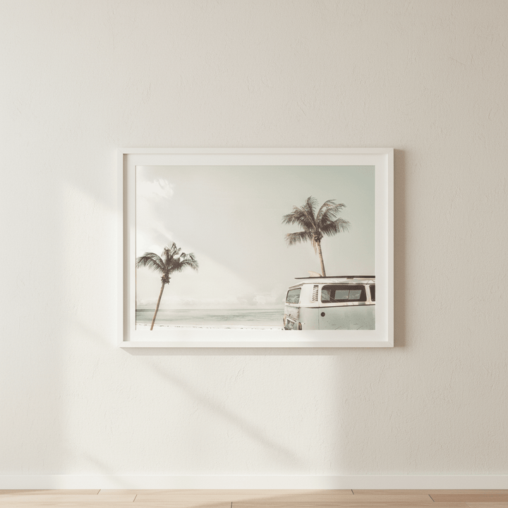Beach Camper Van Landscape Photograph wall - art - picture - poster