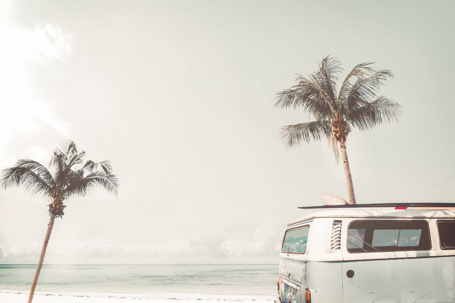 Beach Camper Van Landscape Photograph