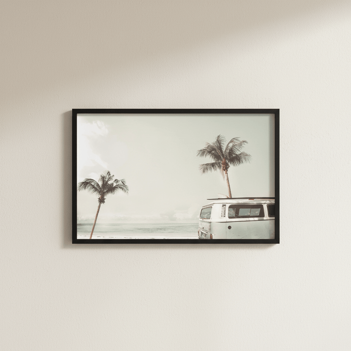 Beach Camper Van Landscape Photograph wall - art - picture - poster
