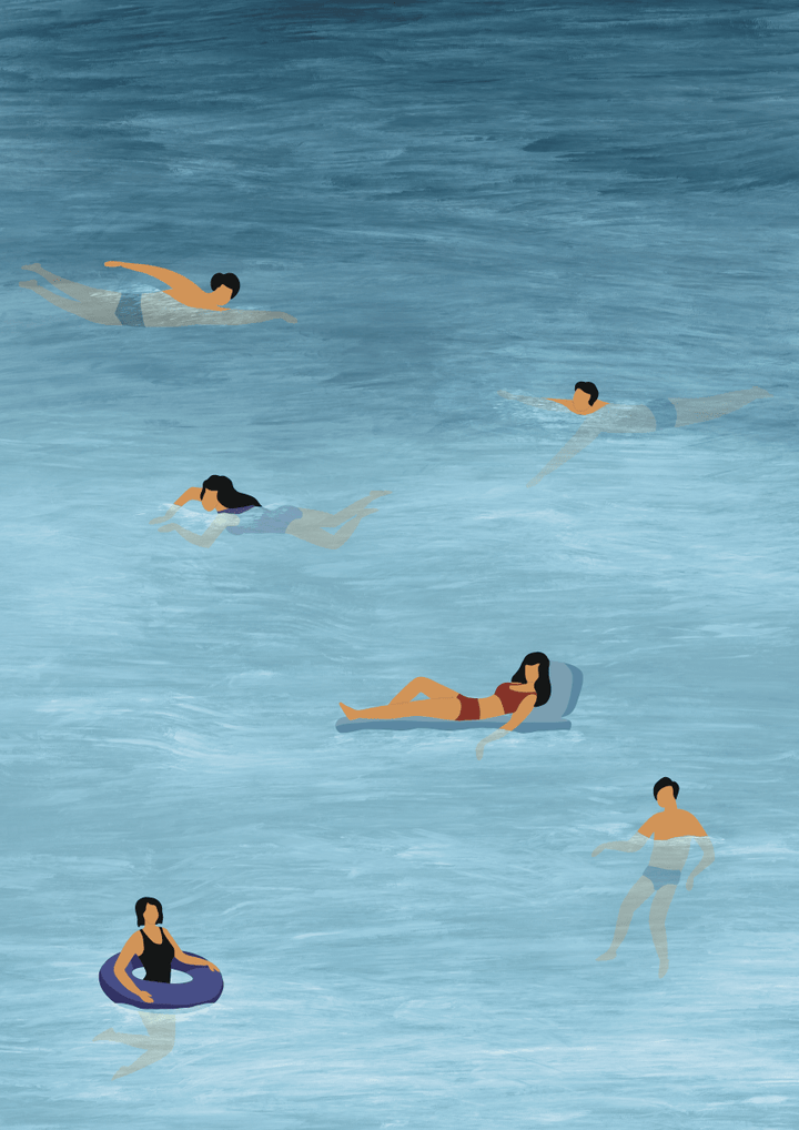 Beach Ocean Painting Bliss Wall Art frame