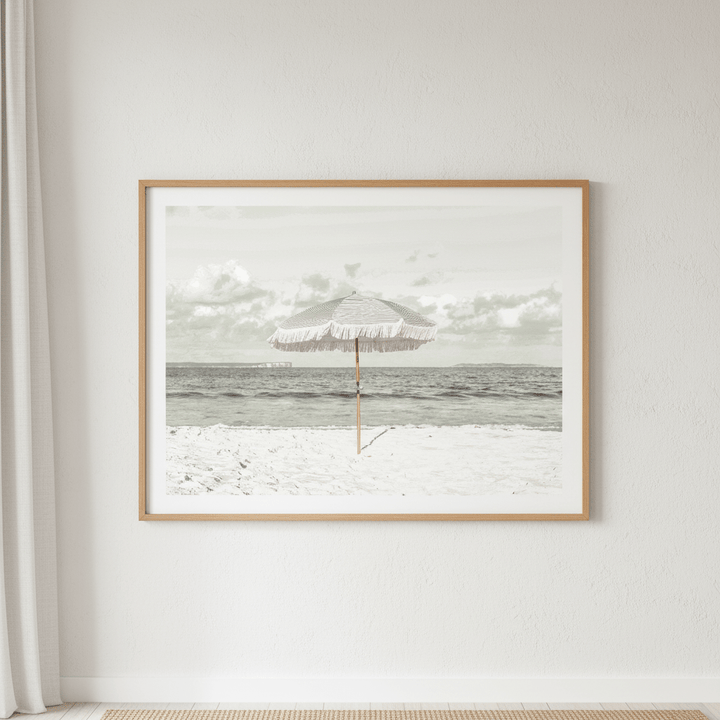 Beach Umbrella Paradise Landscape wall - art - picture - poster