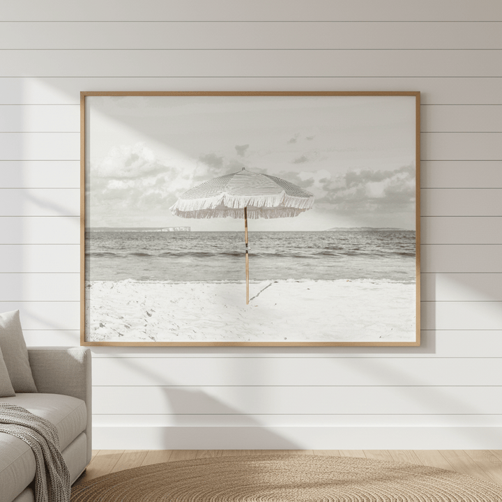 Beach Umbrella Paradise Landscape wall - art - picture - poster