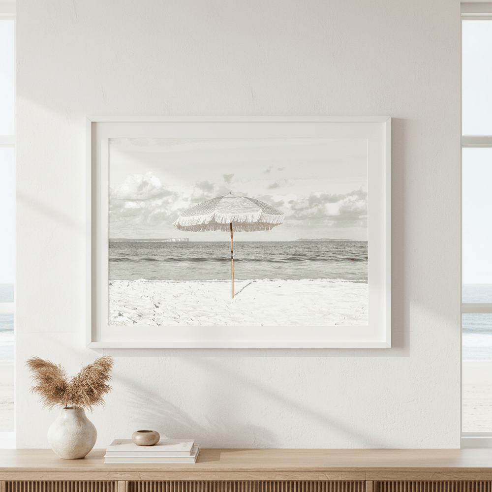 Beach Umbrella Paradise Landscape wall - art - picture - poster