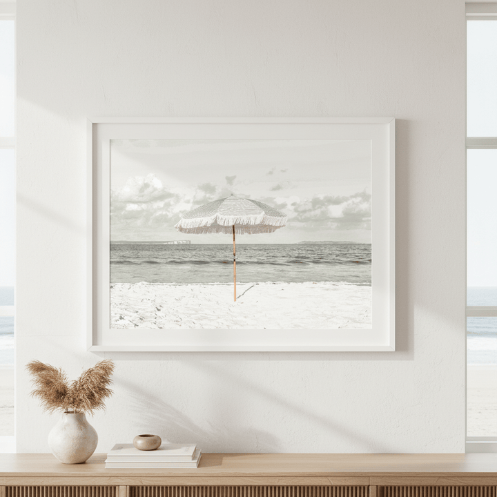 Beach Umbrella Paradise Landscape wall - art - picture - poster