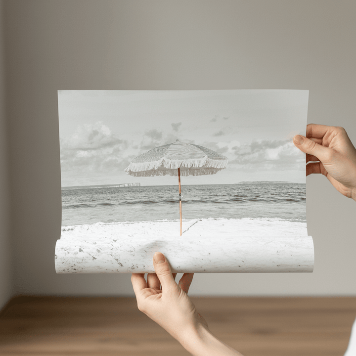 Beach Umbrella Paradise Landscape wall - art - picture - poster