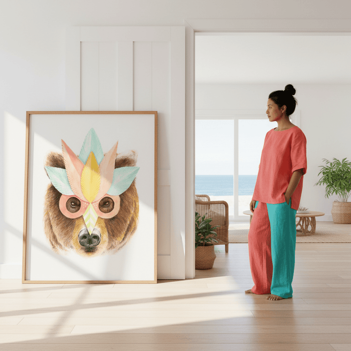 Bear Paper Mask by Florent Bodart wall - art - picture - poster