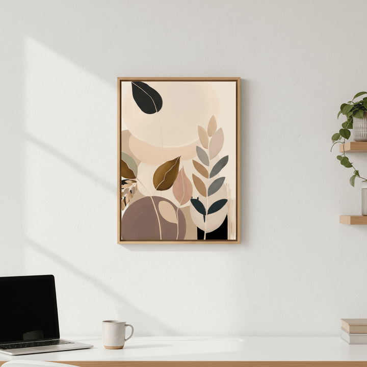 Beauty in Beige Foliage by Bella Eve wall - art - picture - poster