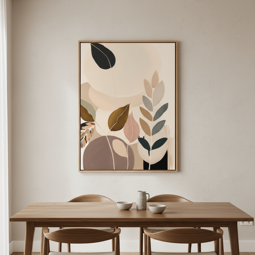 Beauty in Beige Foliage by Bella Eve wall - art - picture - poster