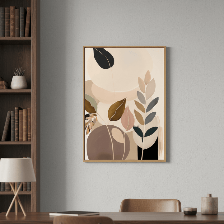 Beauty in Beige Foliage by Bella Eve wall - art - picture - poster