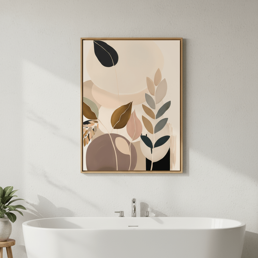 Beauty in Beige Foliage by Bella Eve wall - art - picture - poster