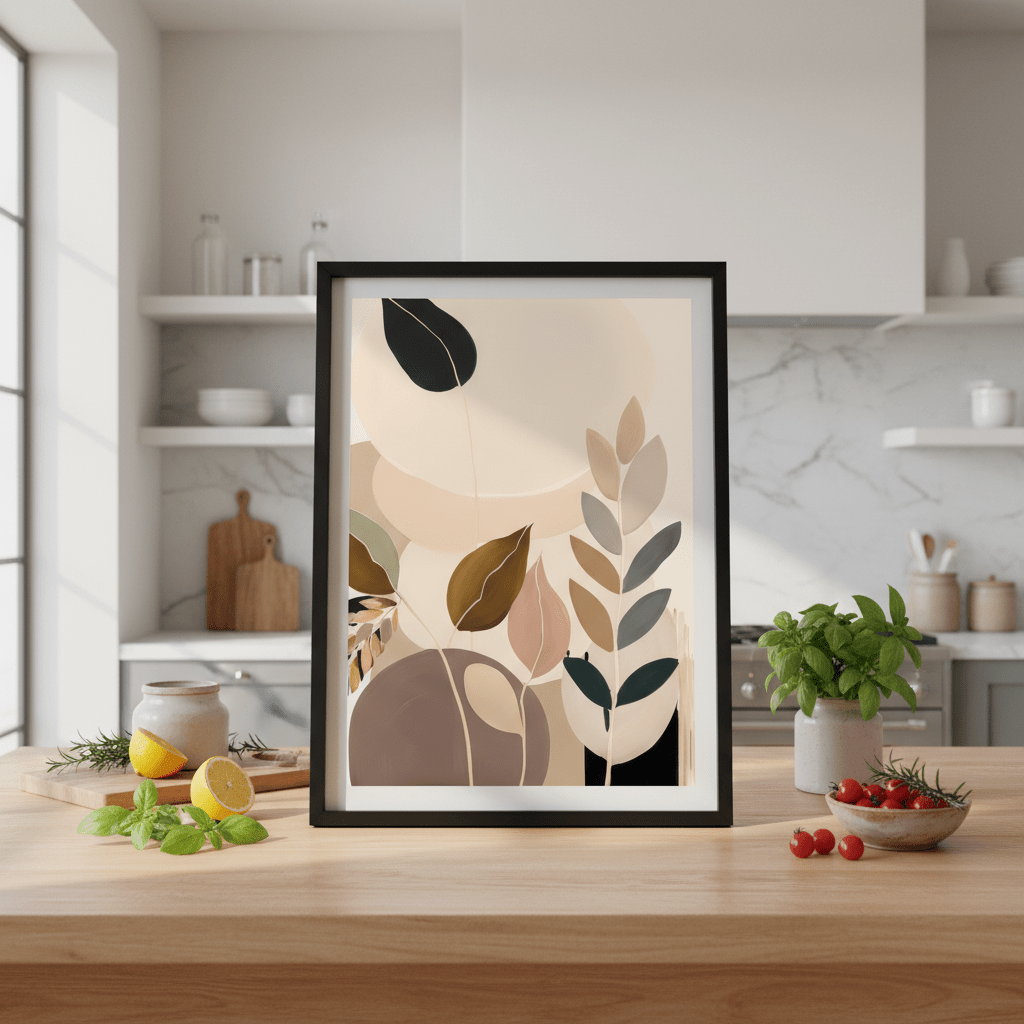 Beauty in Beige Foliage by Bella Eve wall - art - picture - poster