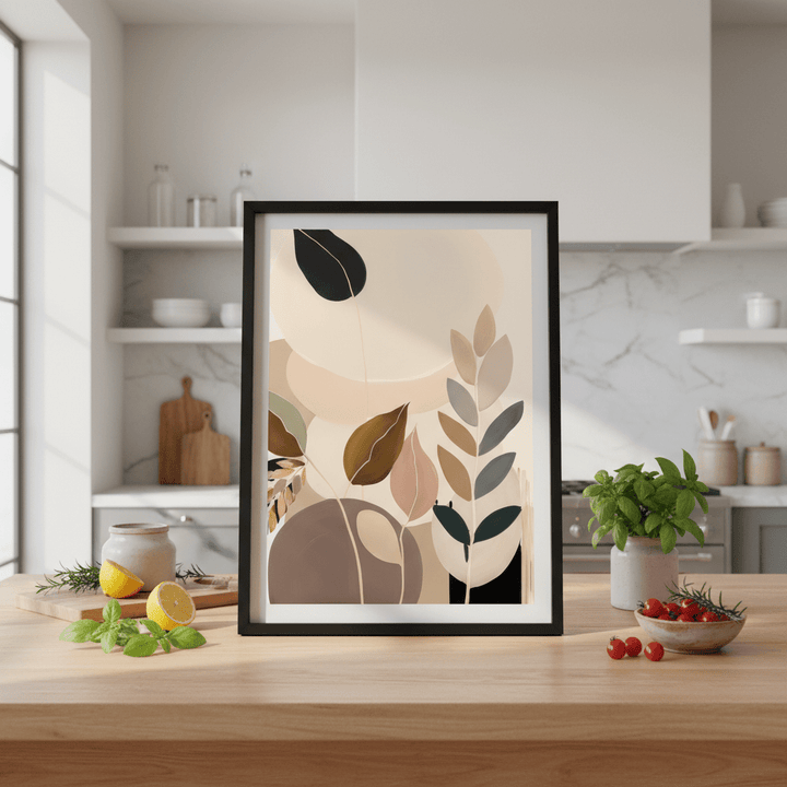 Beauty in Beige Foliage by Bella Eve wall - art - picture - poster