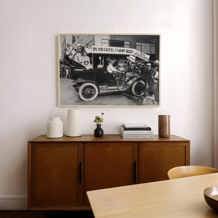 Beer Protest Vintage Photograph Landscape Wall Art wall - art - picture - poster