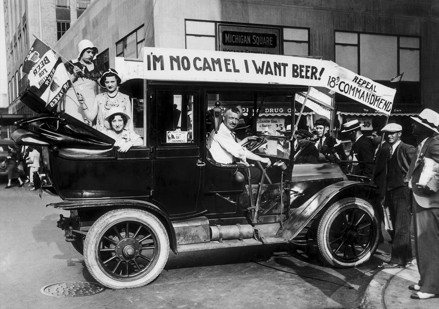 Beer Protest Vintage Photograph Landscape Wall Art