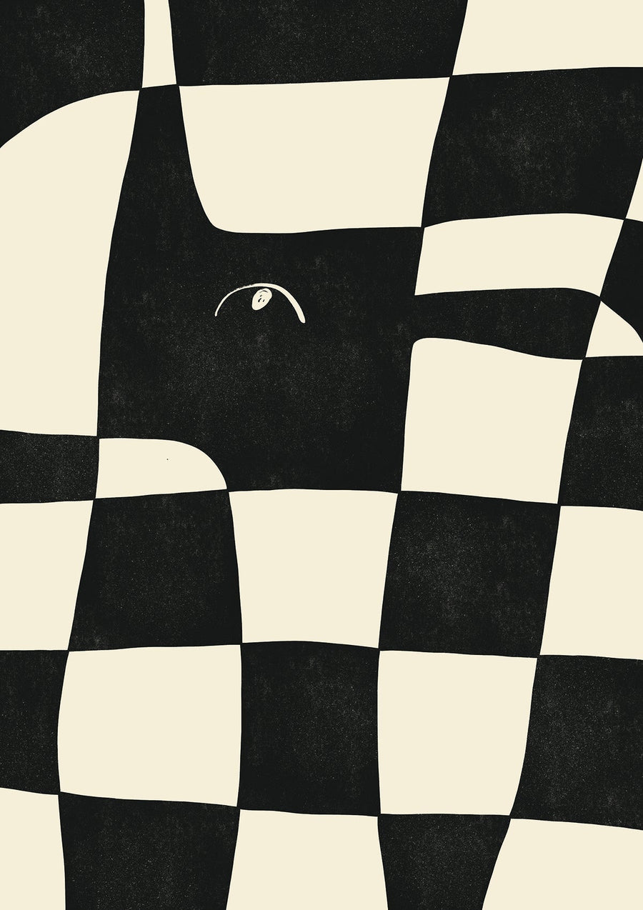 Beige and Black Animal Abstract II by Maison Bootsy