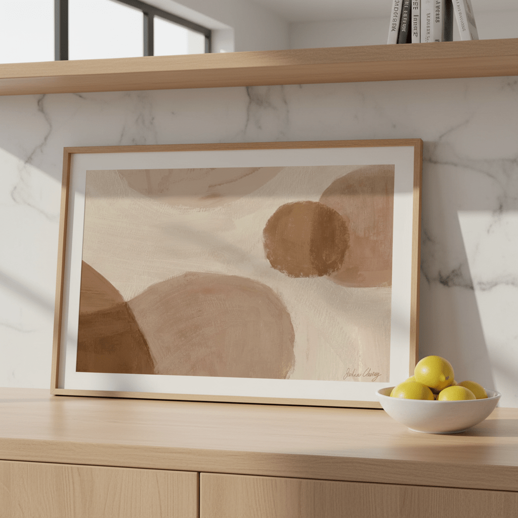 Beige and Taupe by Julia Cheney wall - art - picture - poster