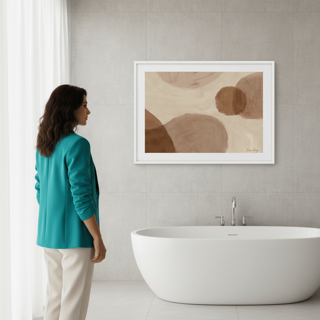 Beige and Taupe by Julia Cheney wall - art - picture - poster