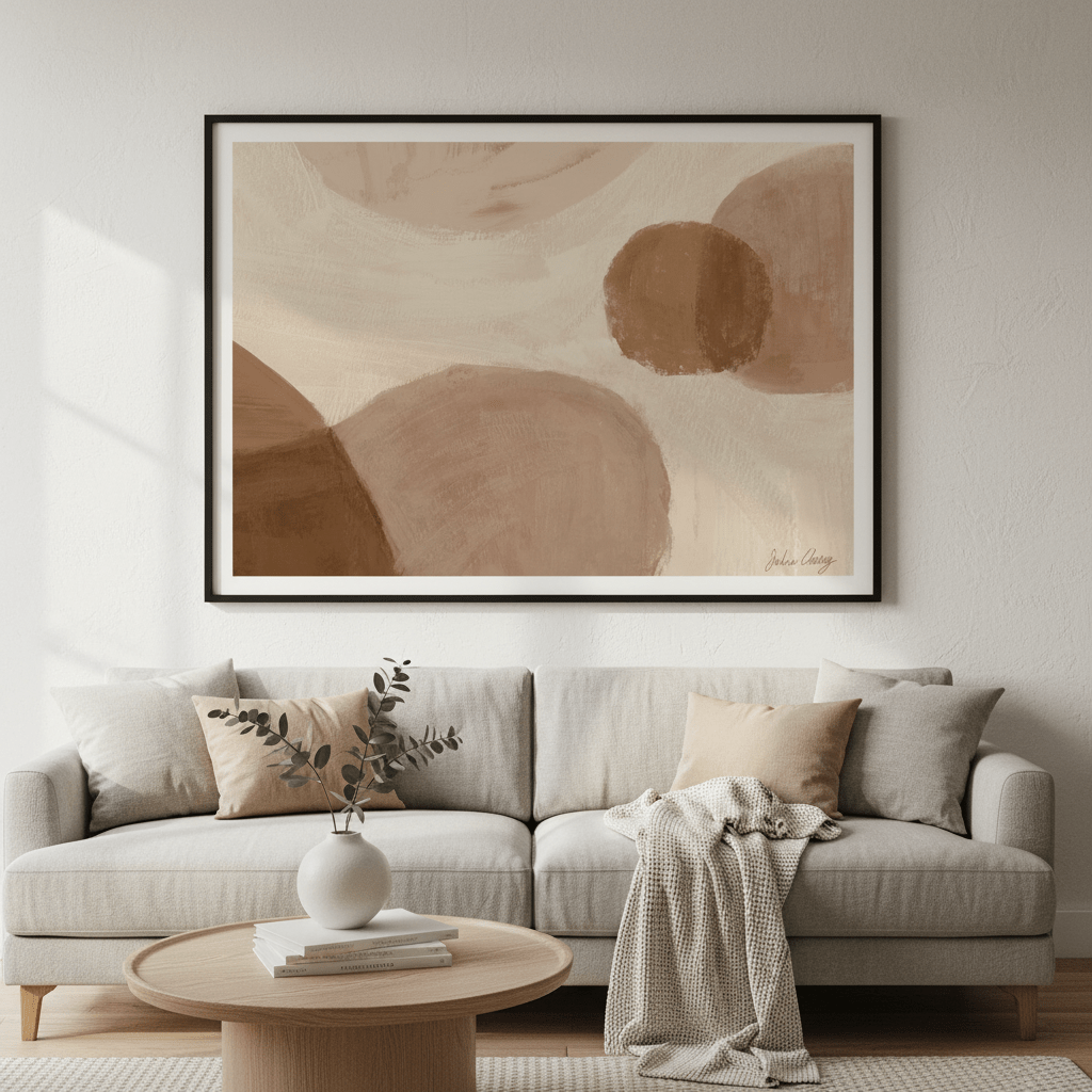 Beige and Taupe by Julia Cheney wall - art - picture - poster