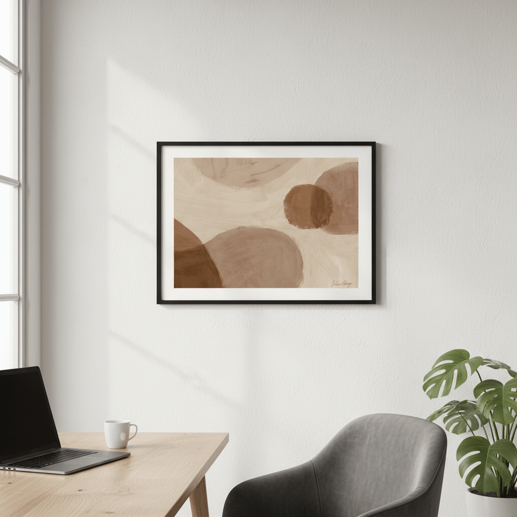 Beige and Taupe by Julia Cheney wall - art - picture - poster