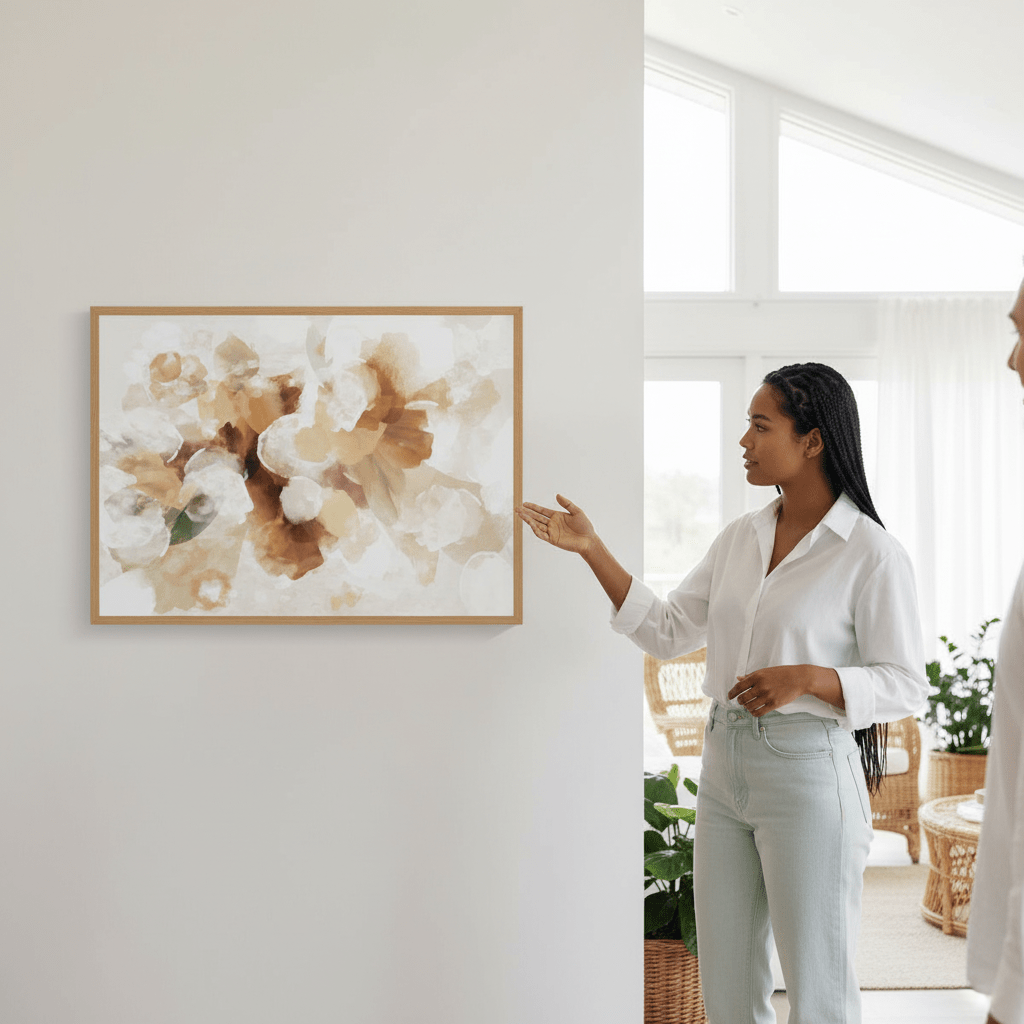 Beige Bouquet by Deer Muskeeter wall - art - picture - poster