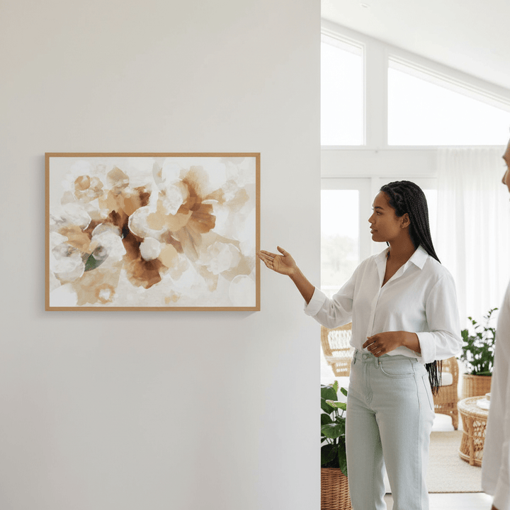 Beige Bouquet by Deer Muskeeter wall - art - picture - poster