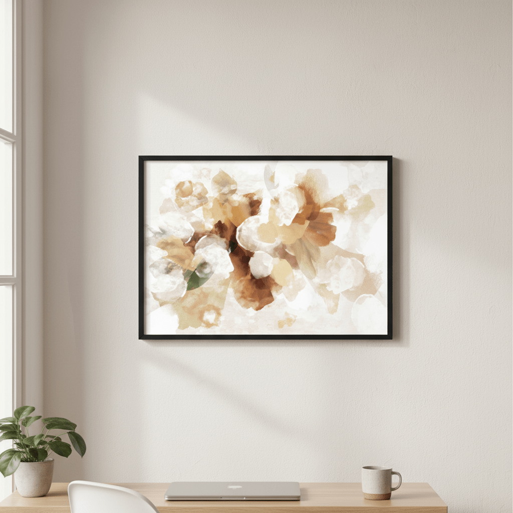 Beige Bouquet by Deer Muskeeter wall - art - picture - poster