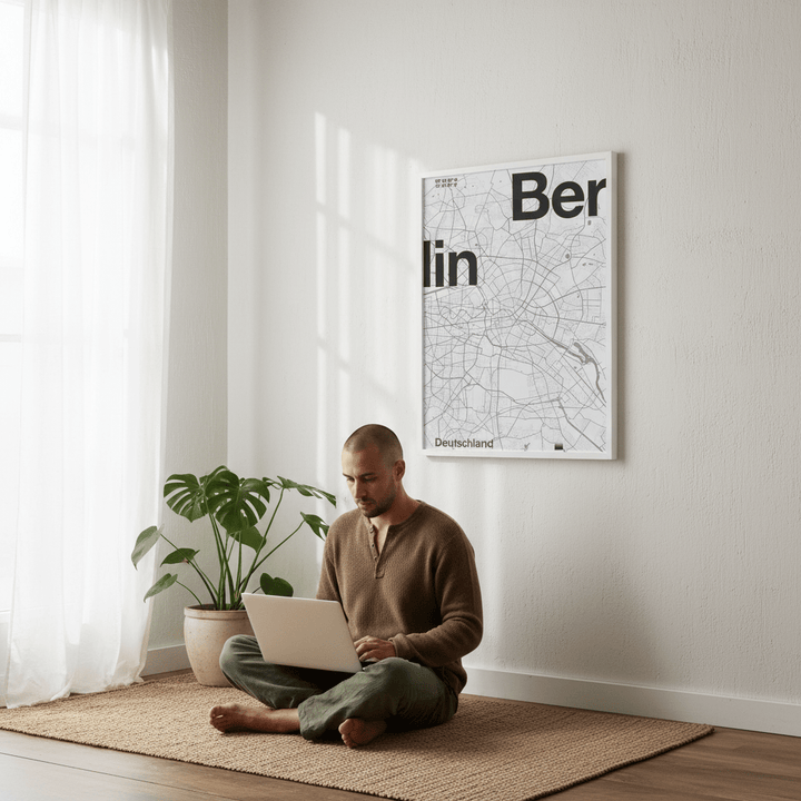 Berlin Minimalist Map by Florent Bodart wall - art - picture - poster