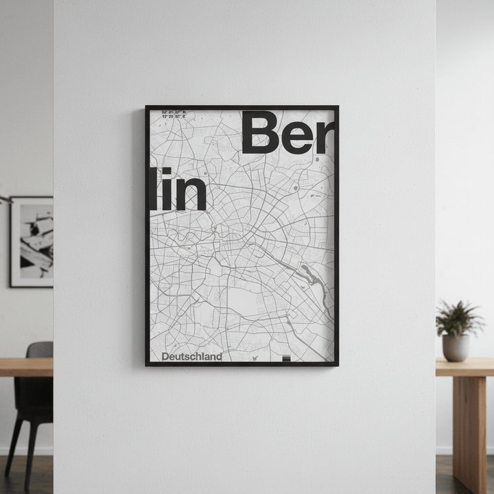 Berlin Minimalist Map by Florent Bodart wall - art - picture - poster