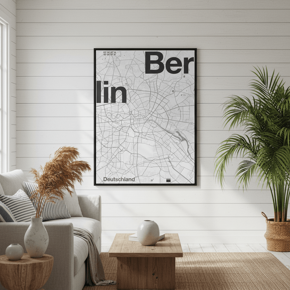 Berlin Minimalist Map by Florent Bodart wall - art - picture - poster