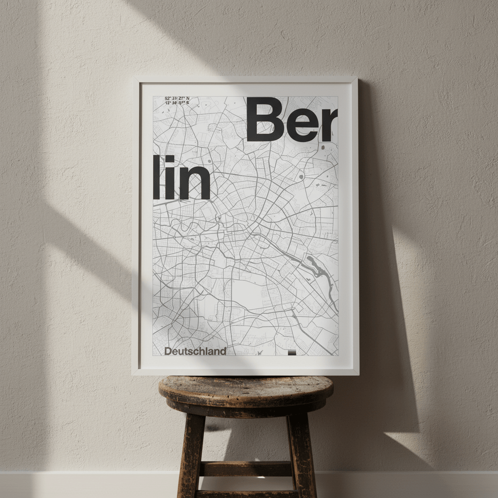 Berlin Minimalist Map by Florent Bodart wall - art - picture - poster