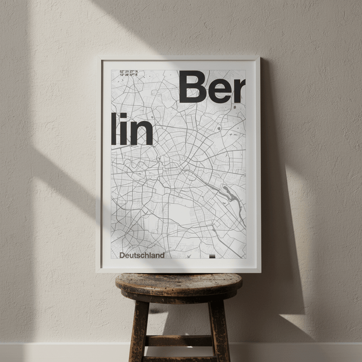 Berlin Minimalist Map by Florent Bodart wall - art - picture - poster