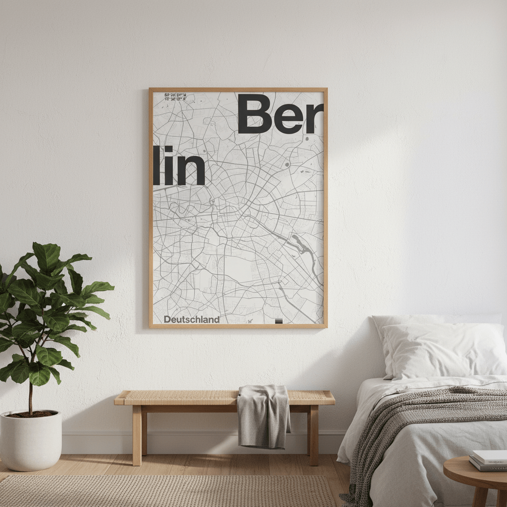 Berlin Minimalist Map by Florent Bodart wall - art - picture - poster