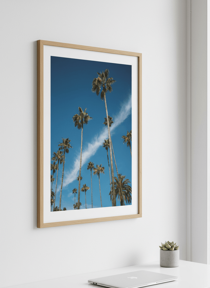 Contemporary wall art featured in a bright modern office workspace