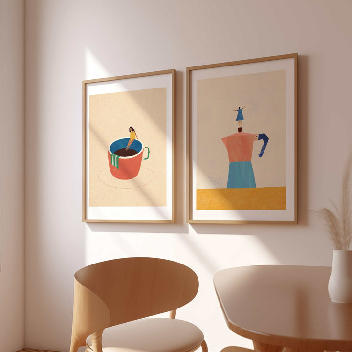 Bialetti Mornings by Henry Rivers Set of 2 wall - art - picture - poster
