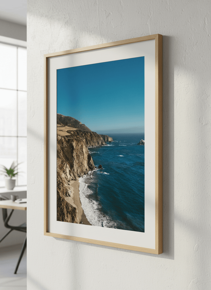Contemporary wall art featured in a bright modern office workspace